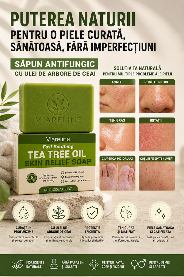 Săpun Tea Tree Revigorant Natural