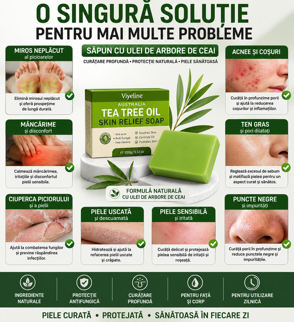 Săpun Tea Tree Revigorant Natural